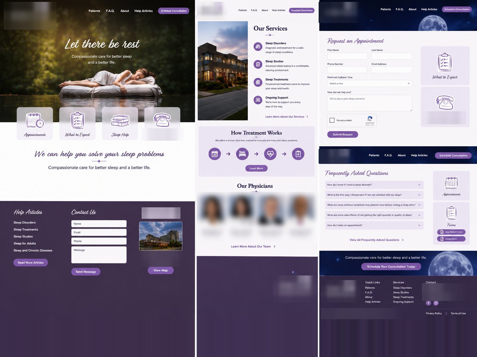 Sleep clinic website